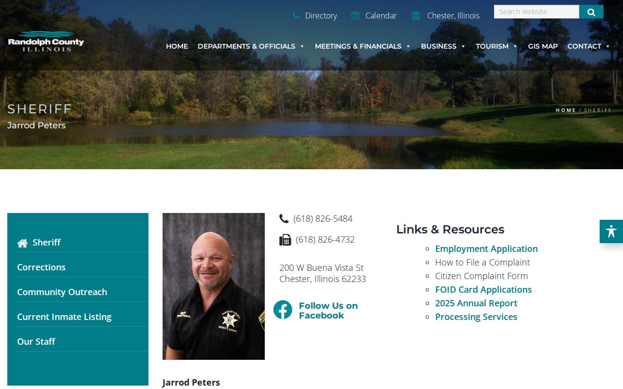 Randolph County Sheriff official information page used for warrant and wanted-list verification